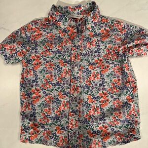 Janie and Jack Toddler Boy Floral Print Shirt